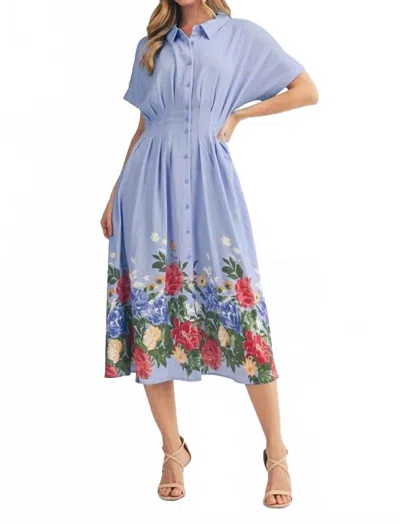Jodifl Pintuck Dress In Blue