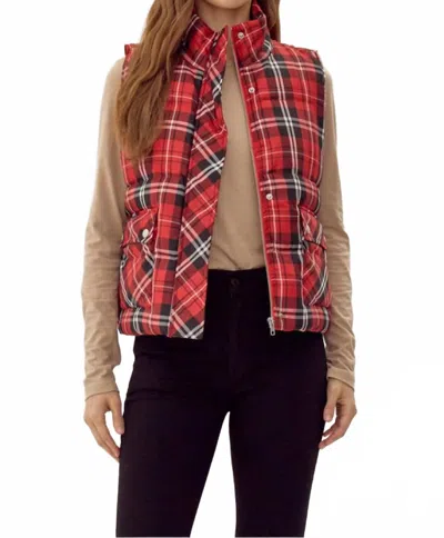 Jodifl Plaid Check Print Vest In Red