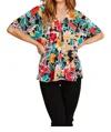 Jodifl Pretty In Paradise Floral Blouse In Green Multi In Green