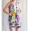 Jodifl Printed Vest In Lavender Mix In Multi