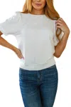 Jodifl Pristine Puff Sleeve Top In White In White