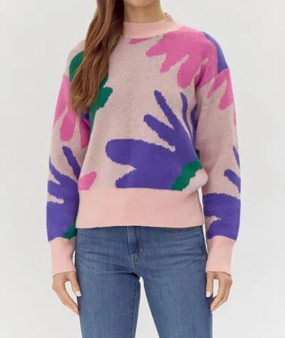 Jodifl Retro Vibes Playful Print Sweater In Light Pink