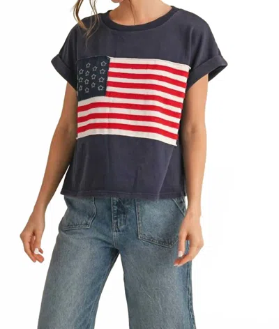 Jodifl Ross American Flag Tee In Navy In Blue