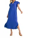 Jodifl Shayla Collared Maxi Dress In Clear Blue In Blue