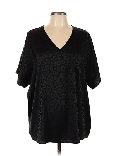 Pre-owned Jodifl Short Sleeve Blouse In Black