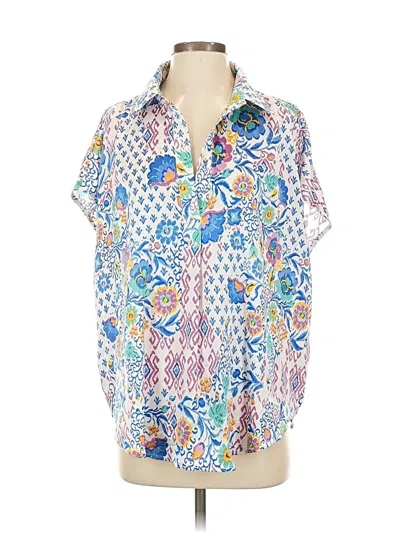 Pre-owned Jodifl Short Sleeve Blouse In Blue