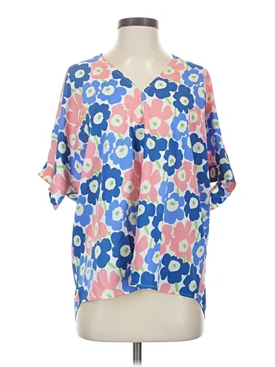 Pre-owned Jodifl Short Sleeve Blouse In Blue