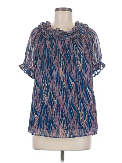 Jodifl Short Sleeve Blouse In Blue