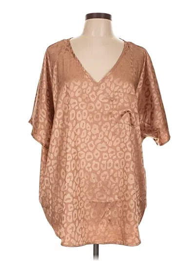 Pre-owned Jodifl Short Sleeve Blouse In Brown