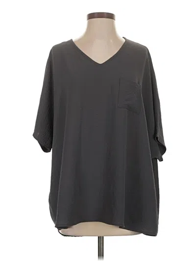 Pre-owned Jodifl Short Sleeve Blouse In Gray