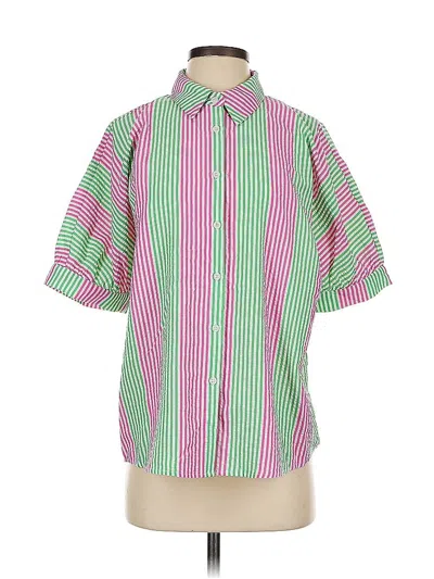 Pre-owned Jodifl Short Sleeve Blouse In Green