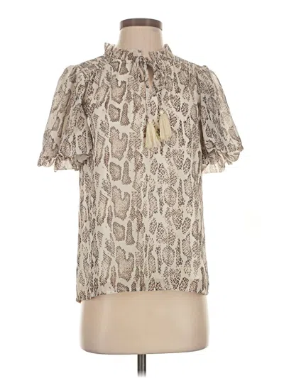 Pre-owned Jodifl Short Sleeve Blouse In Ivory