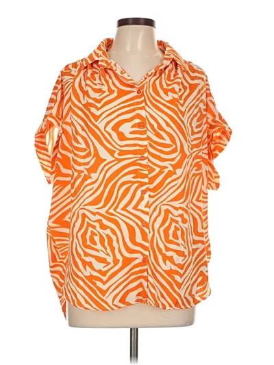 Pre-owned Jodifl Short Sleeve Blouse In Orange