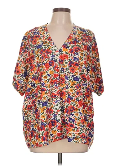 Pre-owned Jodifl Short Sleeve Blouse In Orange