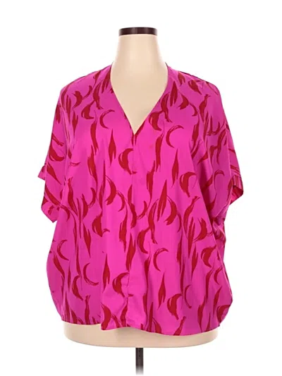 Pre-owned Jodifl Short Sleeve Blouse In Pink