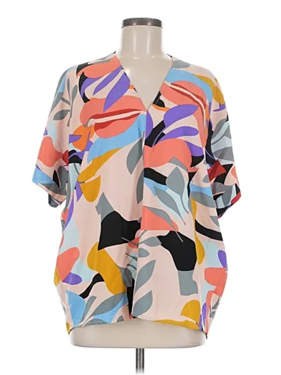 Pre-owned Jodifl Short Sleeve Blouse In Pink