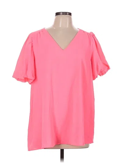 Pre-owned Jodifl Short Sleeve Blouse In Pink