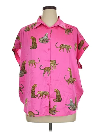Pre-owned Jodifl Short Sleeve Blouse In Pink