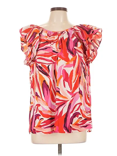 Pre-owned Jodifl Short Sleeve Blouse In Red