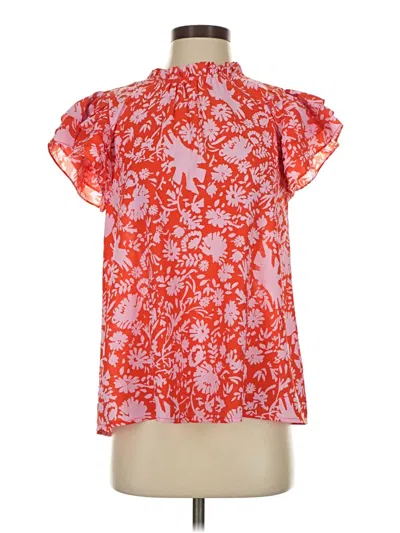 Pre-owned Jodifl Short Sleeve Blouse In Red