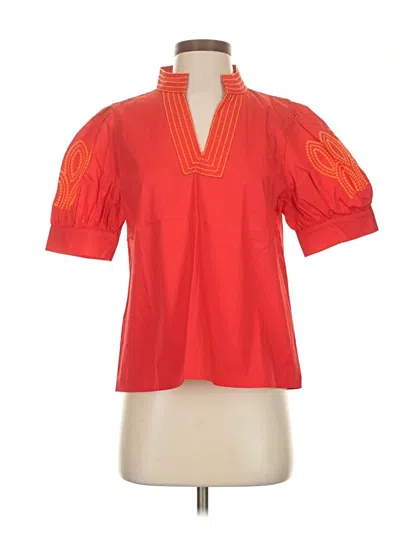 Pre-owned Jodifl Short Sleeve Blouse In Red