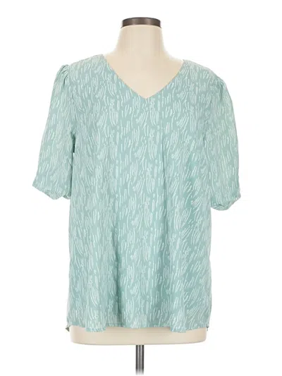 Pre-owned Jodifl Short Sleeve Blouse In Teal