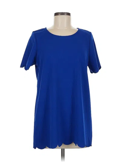 Pre-owned Jodifl Short Sleeve Top Blue Boatneck Tops