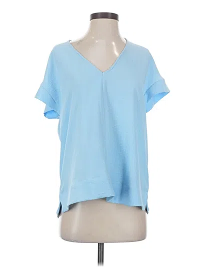 Pre-owned Jodifl Short Sleeve Top Blue V-neck Tops