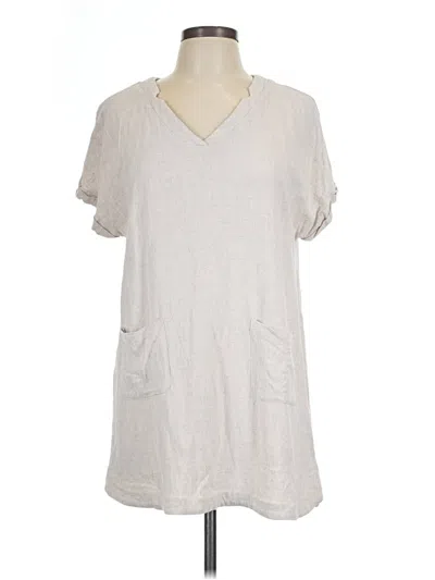 Pre-owned Jodifl Short Sleeve Top Gray V Neck Tops