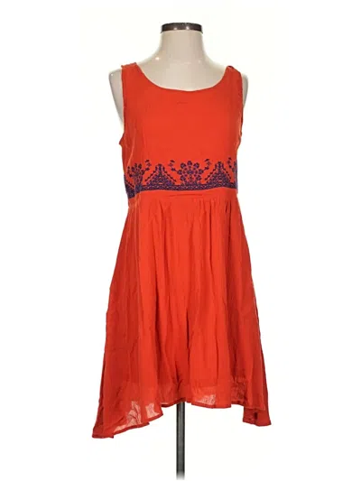 Pre-owned Jodifl Sleeveless Top Red Strapless Neckline Tops