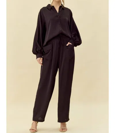 Jodifl So Much Better Satin Set In Black
