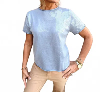 Jodifl Sparkle Pop Sweater Top In Blue