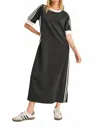 Jodifl Sporty Chic Casual Maxi Dress In Black In Black
