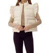 Jodifl Sprea Neck Puffer Vest In Ivory In Multi