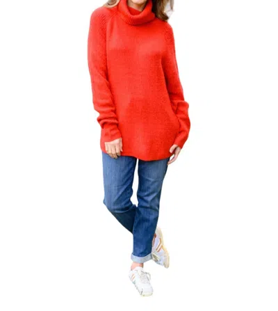 Jodifl Steady Pace Roll Neck Sweater In Red