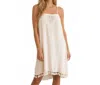 Jodifl Strappy Tassel Beaded Mini Dress In Creamy Blush In White