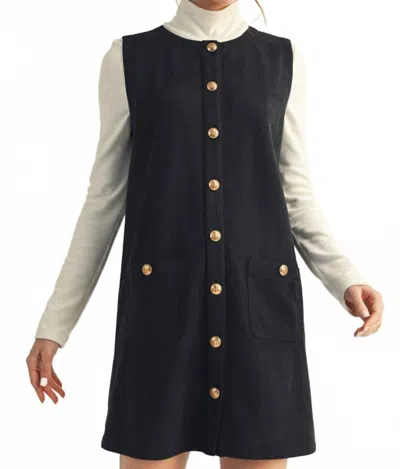 Jodifl Sweet As Can Be Suede Shift Dress In Black