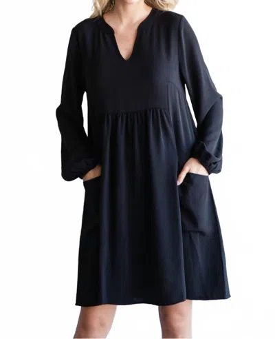 Jodifl Sweet Babydoll Dress In Black In Blue