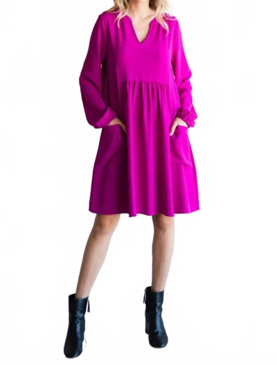 Jodifl Sweet Babydoll Dress In Magenta In Pink
