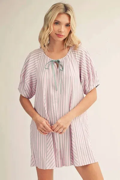 Jodifl Sweet Stripe Serenity Romper In Pink In Multi