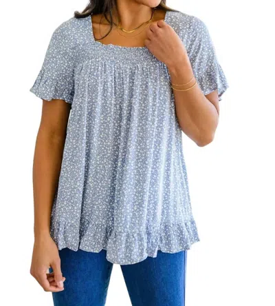 Jodifl Sweet Takeaway Top In Pastel Blue