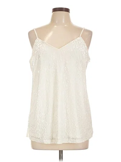 Pre-owned Jodifl Tank Top Ivory Halter Neckline Tops In White