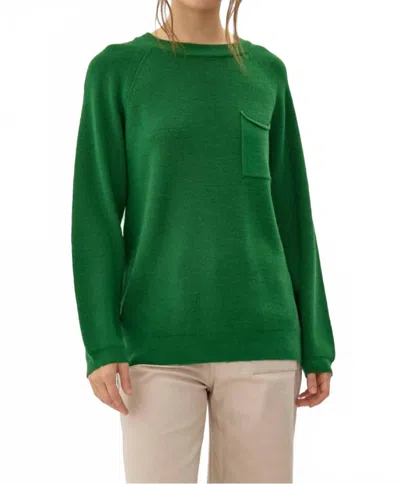 Jodifl Terry Sweater In Rich Green