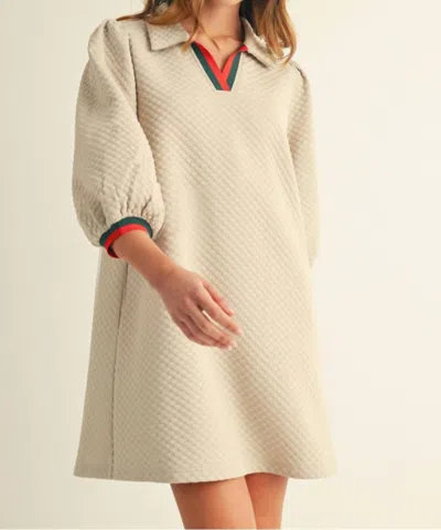 Jodifl Textured Fabric Mini Dress In Beige In Sand
