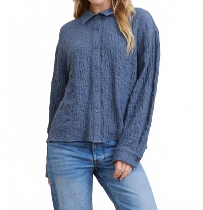 Jodifl Textured Fabric Top In Blue