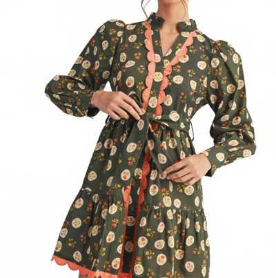 Jodifl The Bridget Dress In Olive In Gray