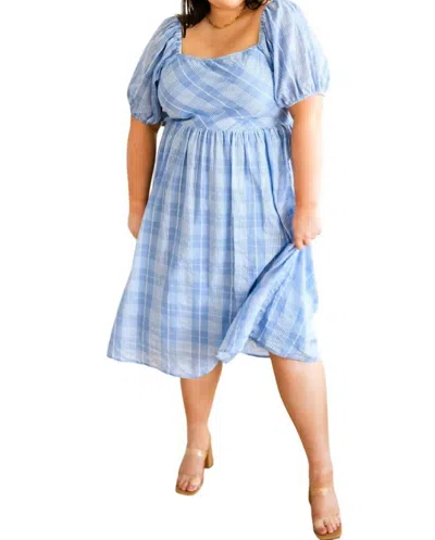 Jodifl Top Of The Class Dress In Blue Plaid