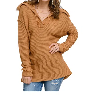 Jodifl Travel Far & Wide Sweater In Taupe In Grey