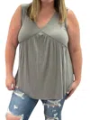 Jodifl Tunic Tank Top In Grey In Grey