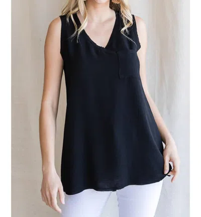 Jodifl V-neck Sleeveless Top In Black